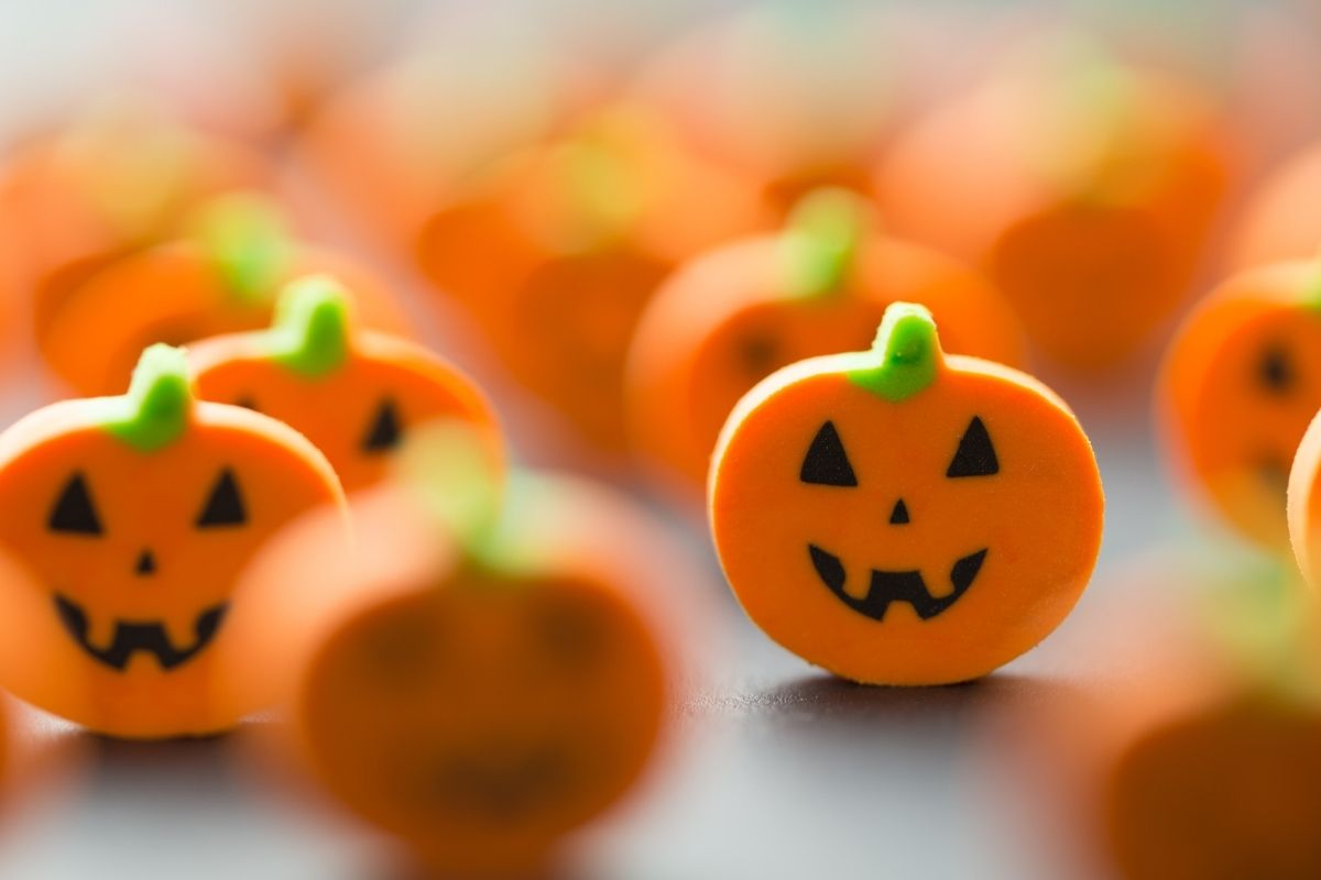 image of pumpkin theamed halloween candies