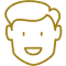 Smiling face icon representing a patient or happy customer at an orthodontics practice.